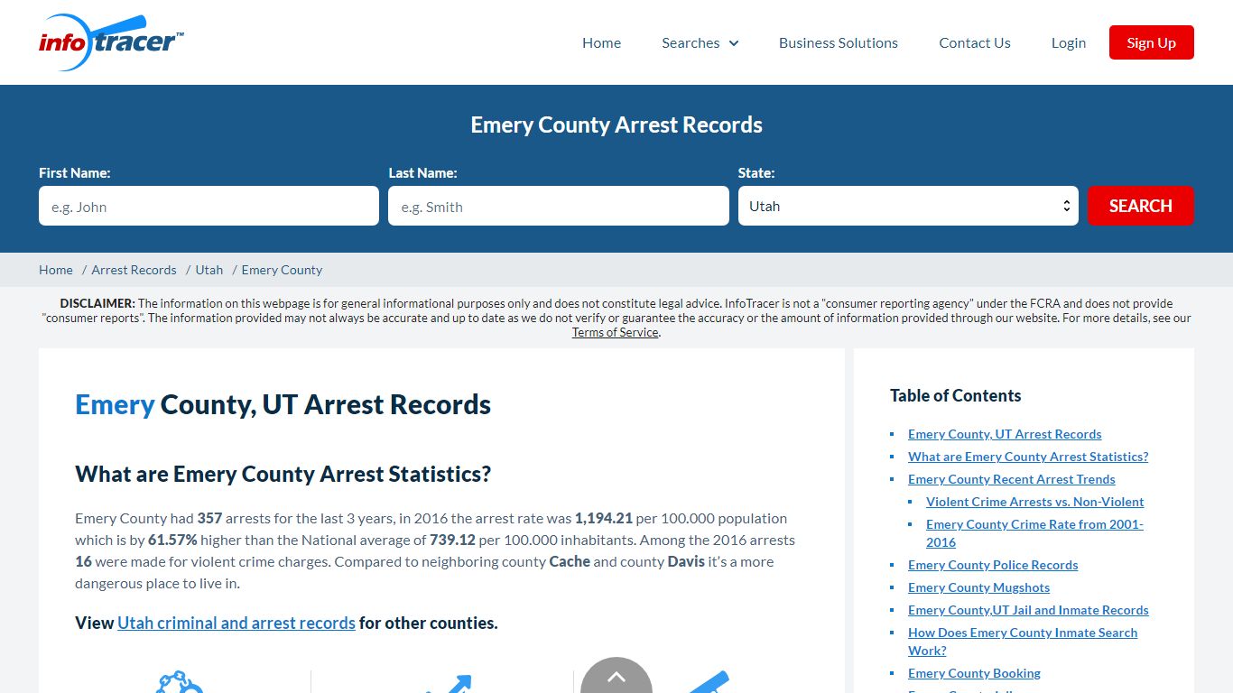 Emery County, UT Arrests, Mugshots & Jail Records - InfoTracer